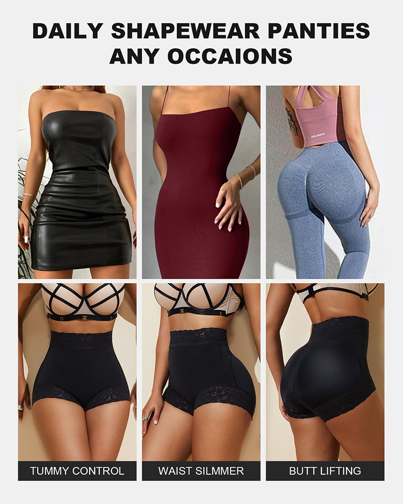 High Waist Shapewear Panty with Anti-Slip Silicone Band