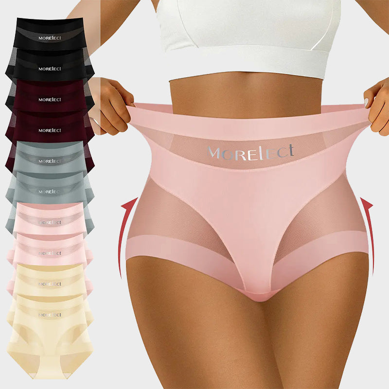 5-Pack Chic Mesh Patchwork High-Waist Panties