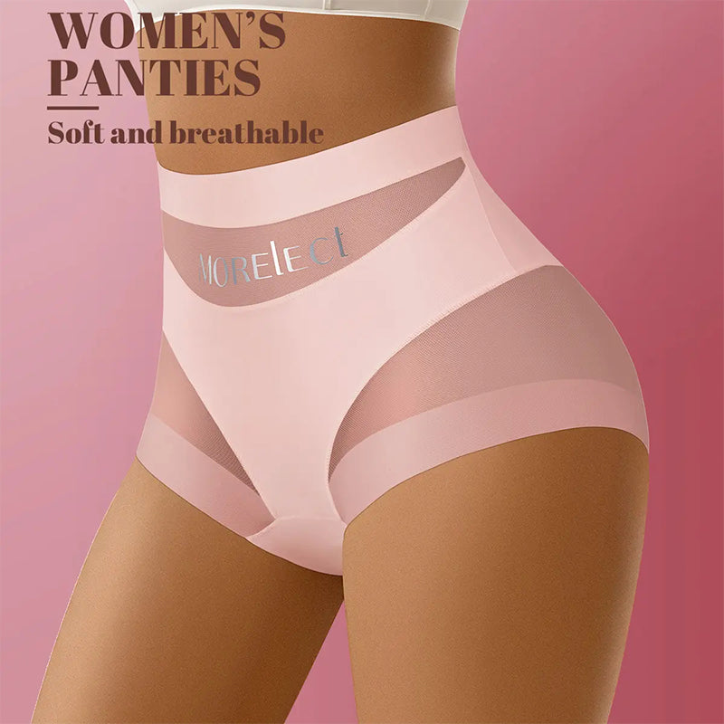 5-Pack Chic Mesh Patchwork High-Waist Panties