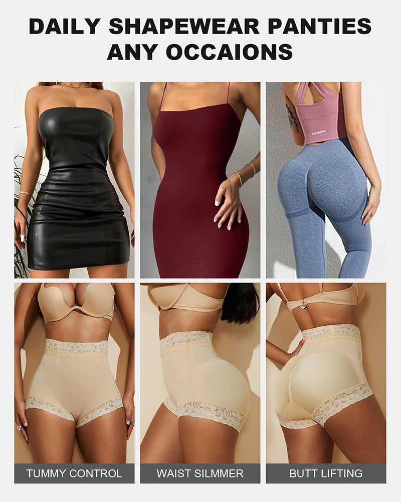 High Waist Shapewear Panty with Anti-Slip Silicone Band