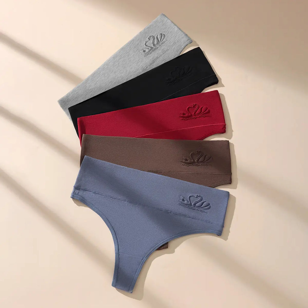 High Waist Seamless T‑Back Thongs for Women