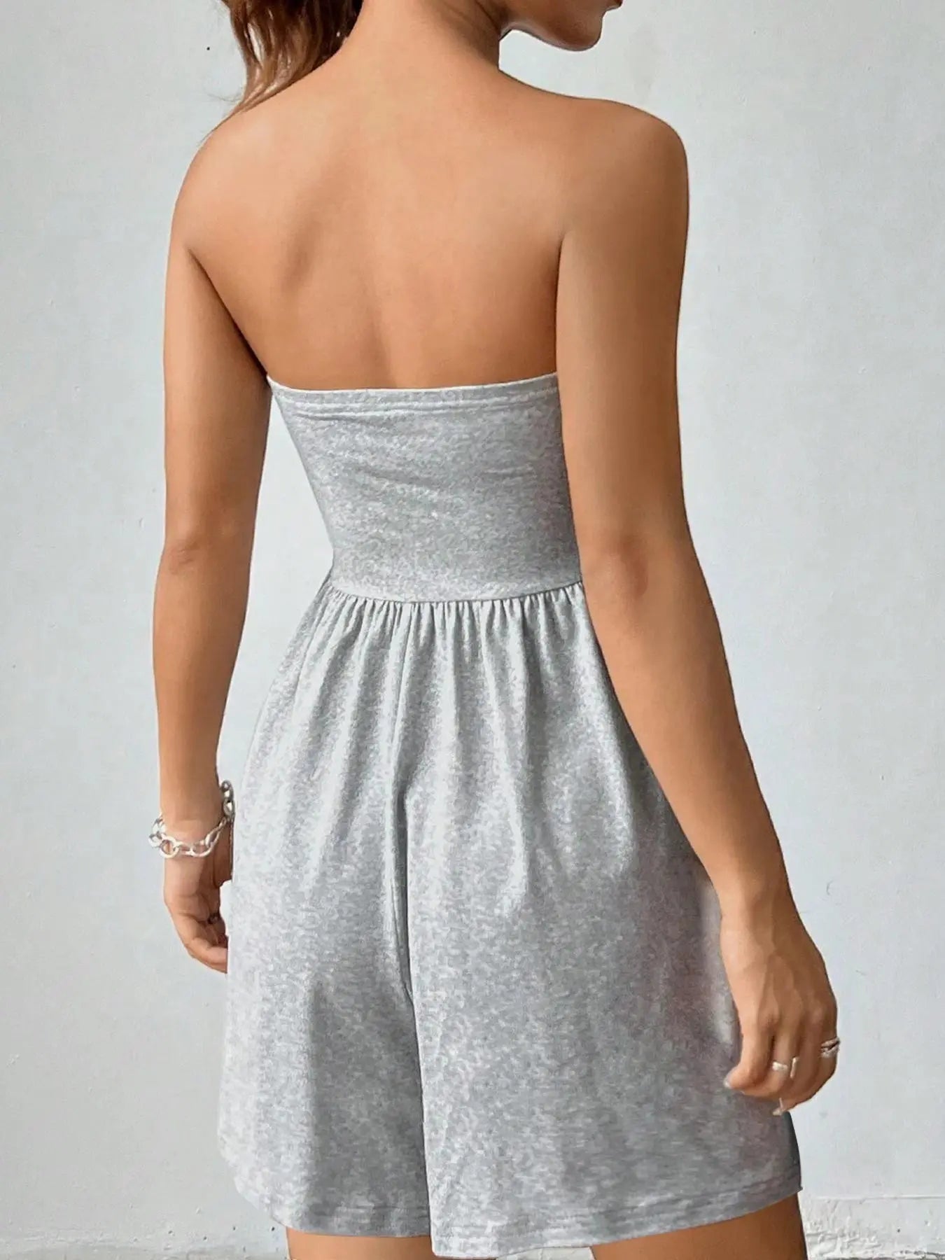 Women's Solid Color Fitted Romper, Casual Chic Fashion Romper for Summer Daily Wear