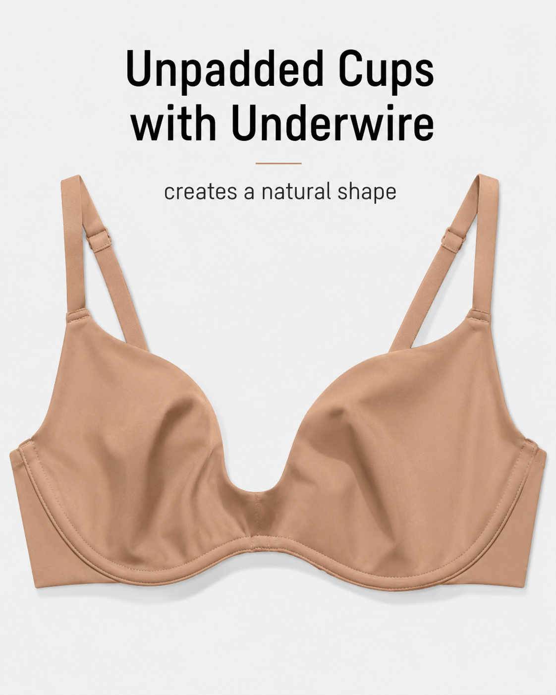 Unlined Plunge Balconette Bra with Underwire
