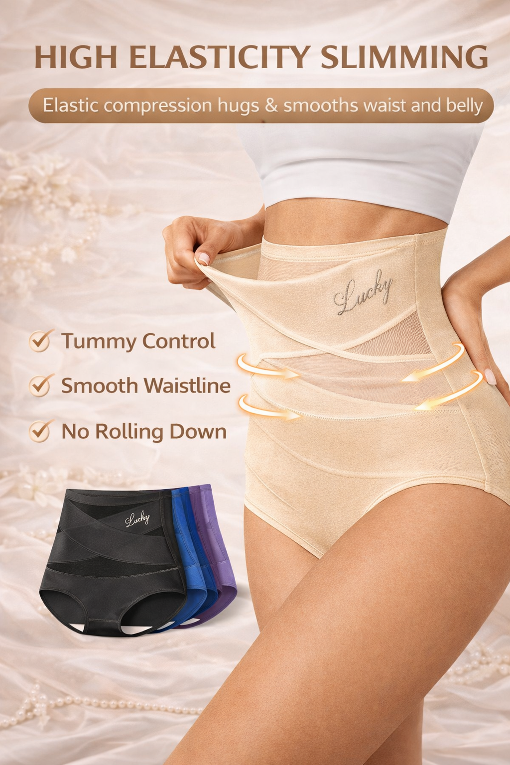 High-Waist Tummy Control Seamless Shaping Panties(4/8 Pack)