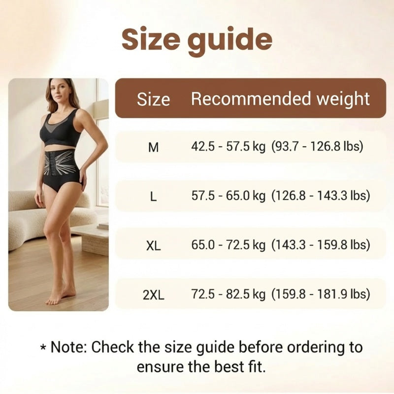 Adjustable High-Waisted Tummy Control Underwear