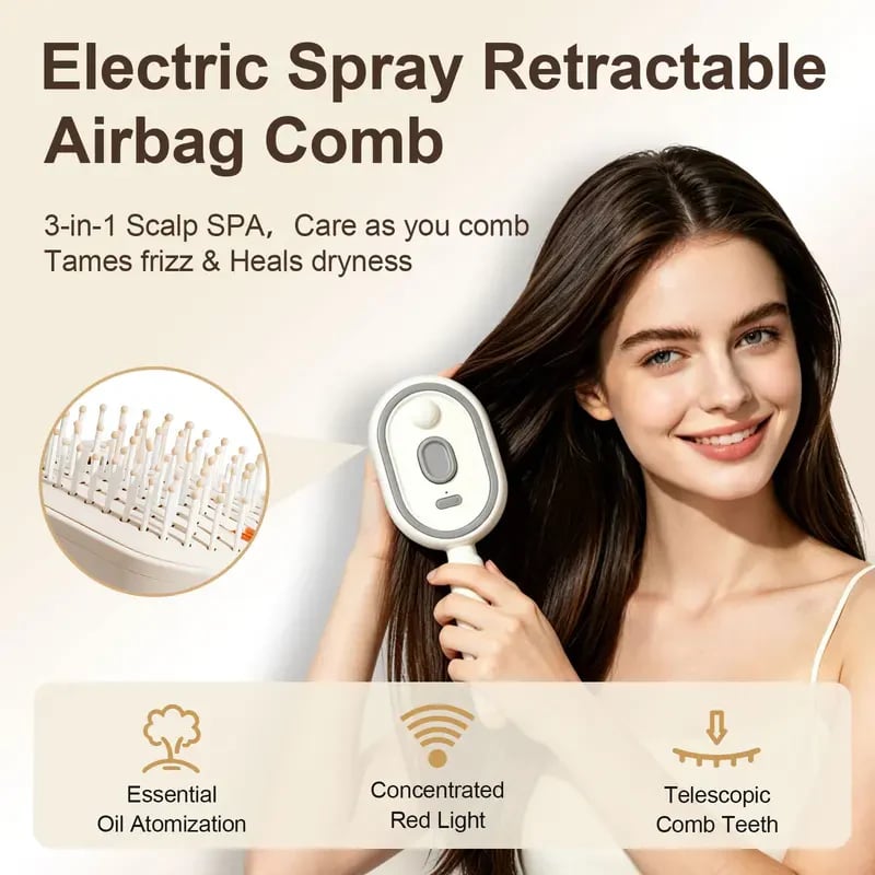 🔥🔥Electric Spray Air Cushion Massage Comb