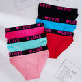 Women's Soft Breathable Heart Tape Panties-6 packs