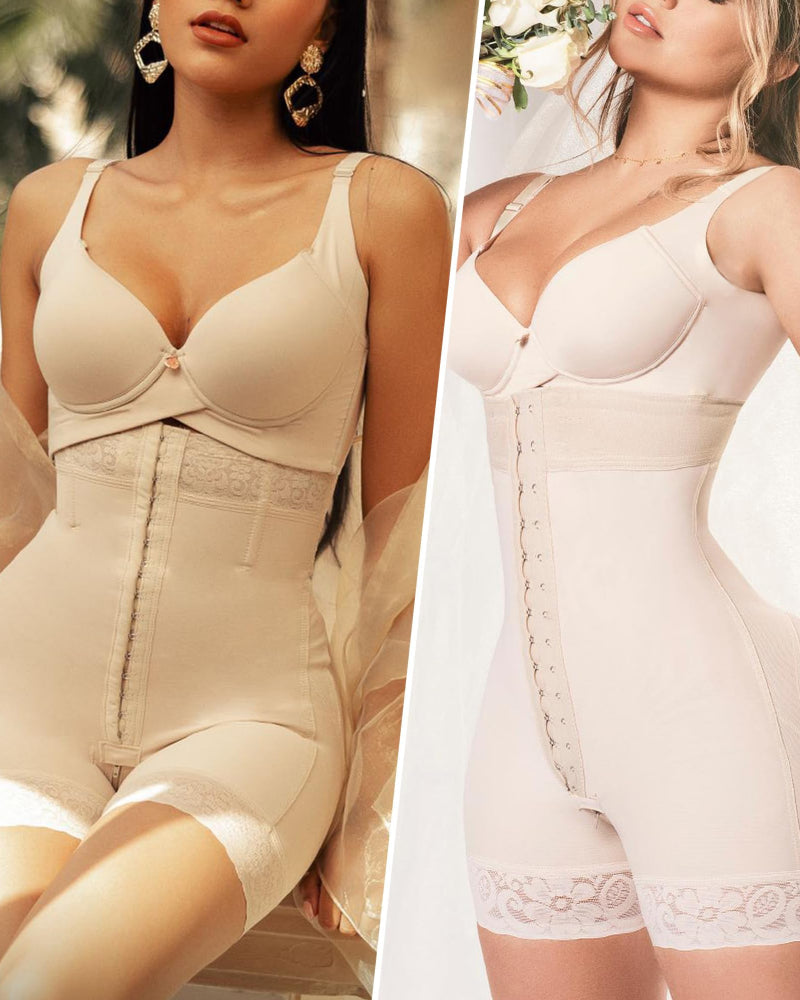 Tummy Control Shapewear for Women Fajas Colombianas Body Shaper Shorts with Zipper Crotch